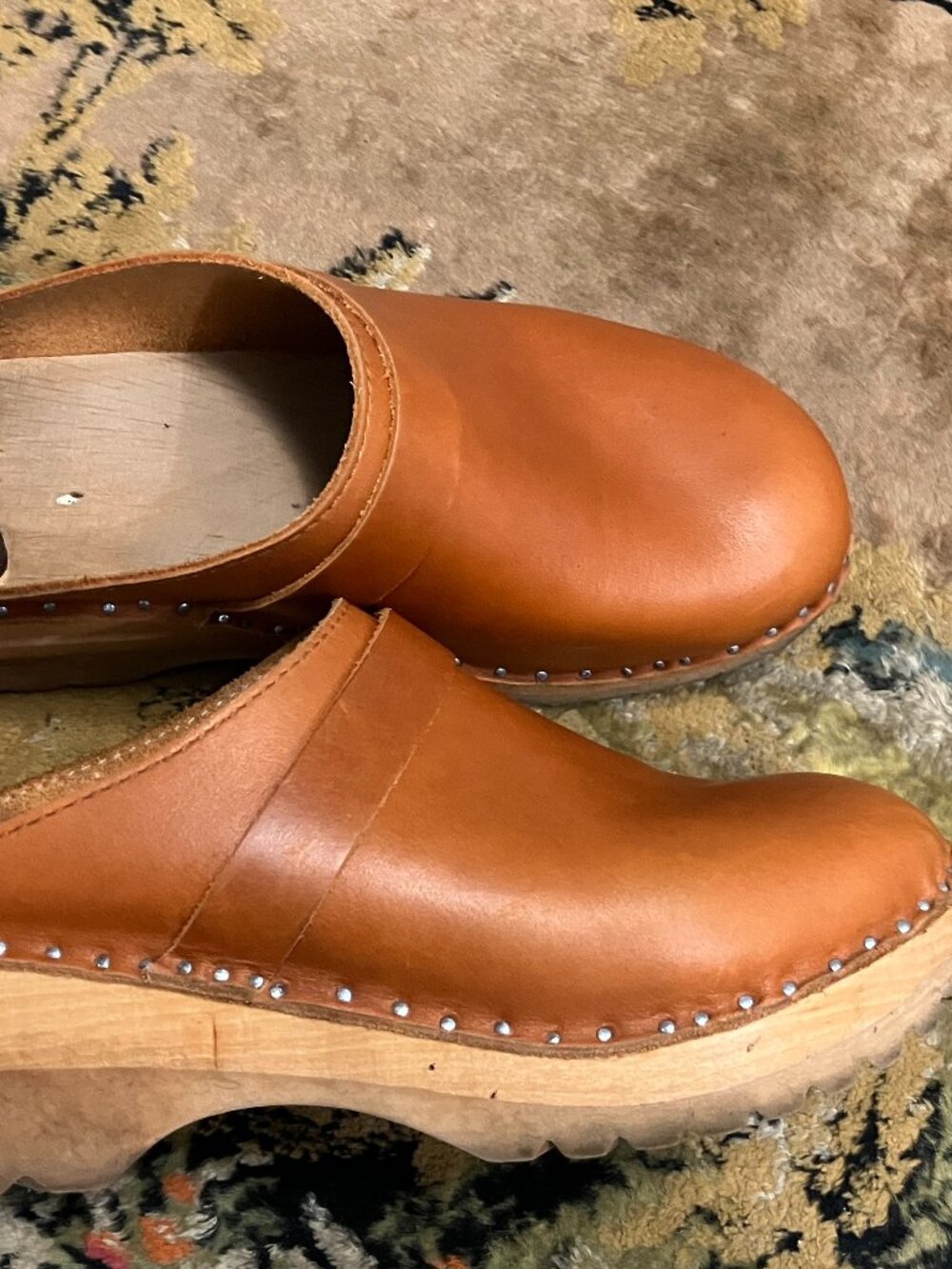 Troentorp Da Vinci Open Back Mule Wood Clogs 37